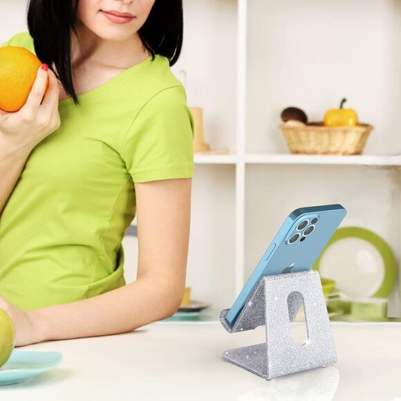 Acrylic Cell Phone Stand, Portable Phone Holder, Phone Stand for Desk, Compatibl - Picture 5 of 7